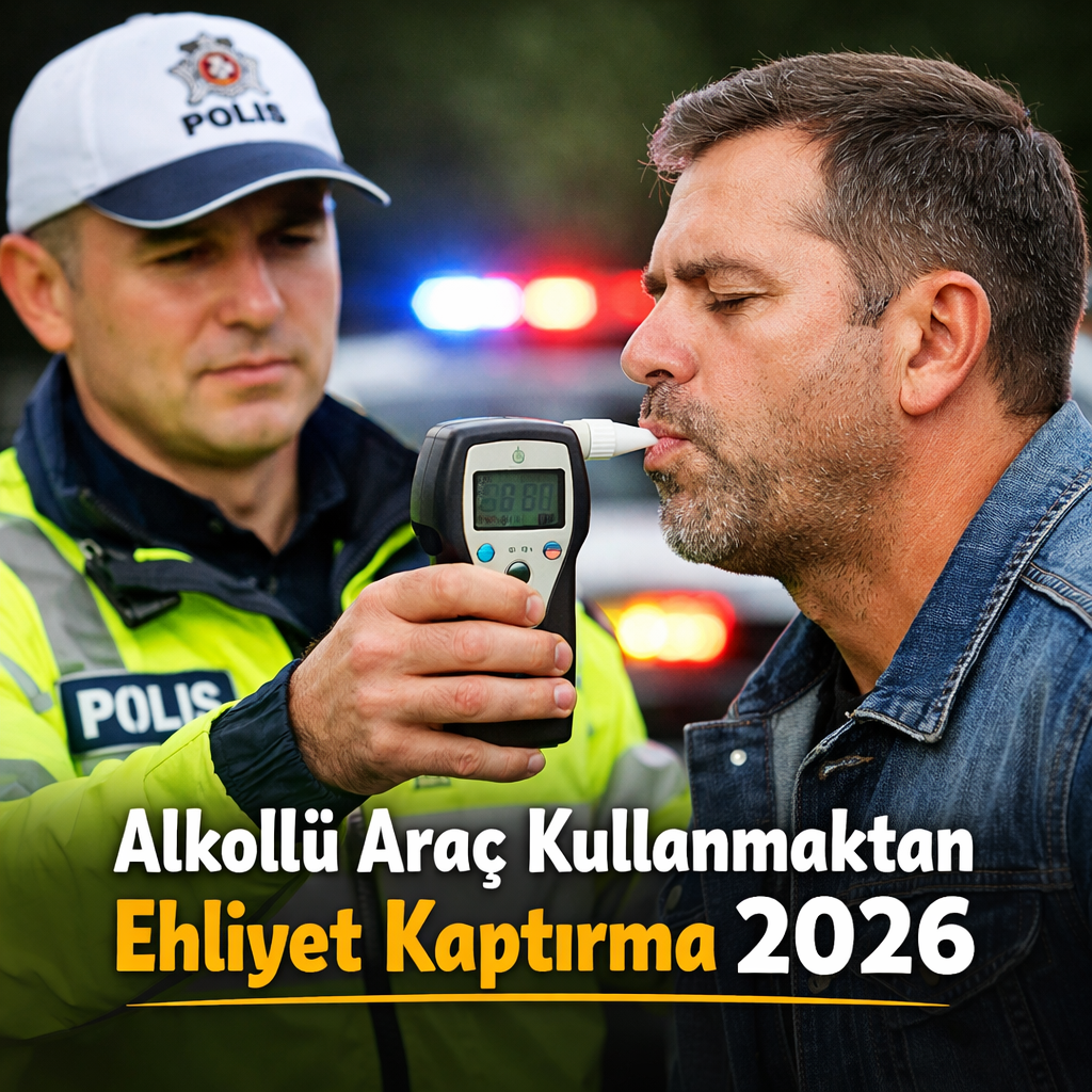 Alkollü araç kullanma cezası: Ehliyet geri alma 2026 Alkollü araç kullanma cezası
