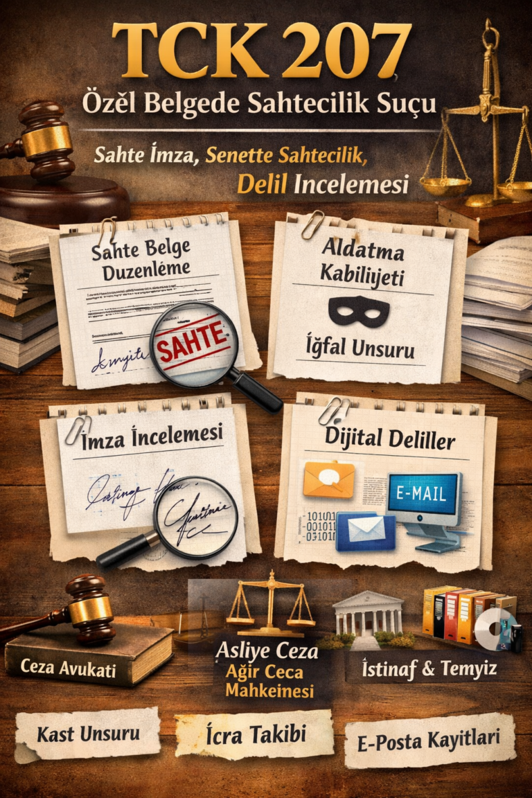 TCK 207 Özel Belgede Sahtecilik Suçu Rehberi tck 207